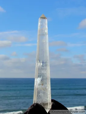 10.5"  John of God Crystal 12 Sided Vogel Healing Energy Wand RARE