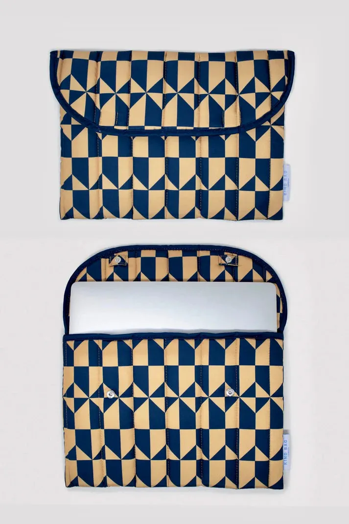 13' Laptop Sleeve - Navy & Coffee