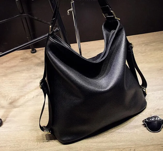 2015 winter Women's shoulder Bags back packs ladies Messenger bag fashion handbag Back bag black leather designer school bag