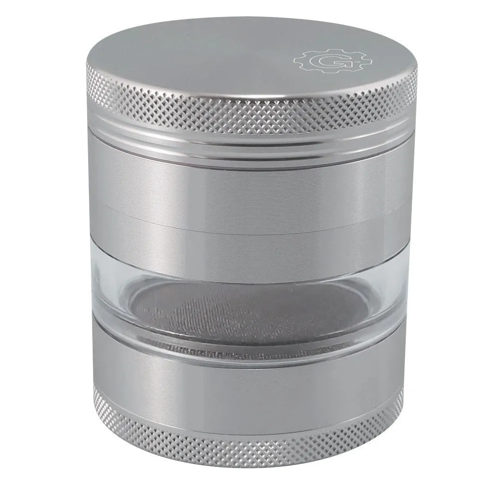 2.5 In Grindhouse 4pc Grinder With Window - Silver