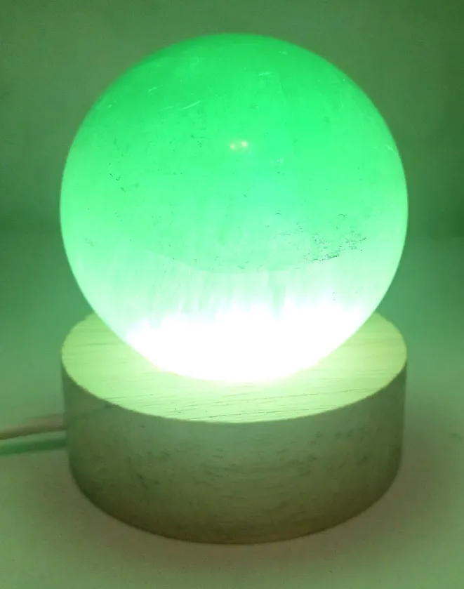 307G Green Fluorite Crystal Sphere