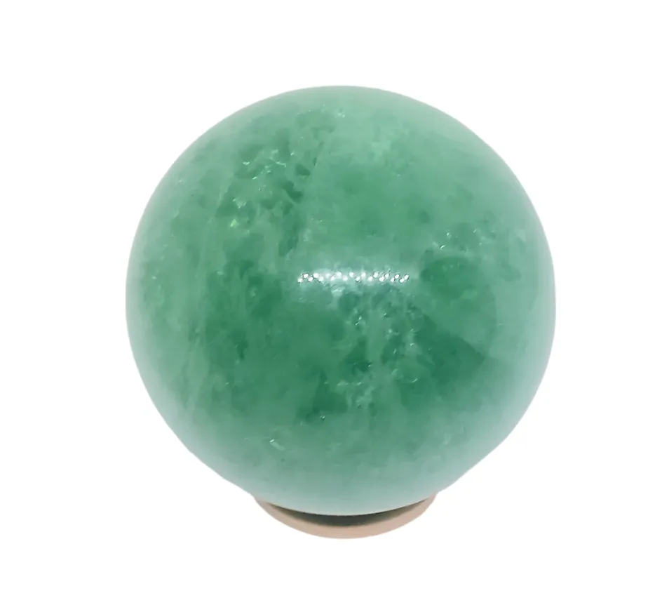 307G Green Fluorite Crystal Sphere