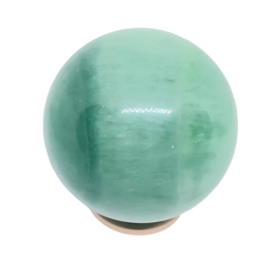 307G Green Fluorite Crystal Sphere