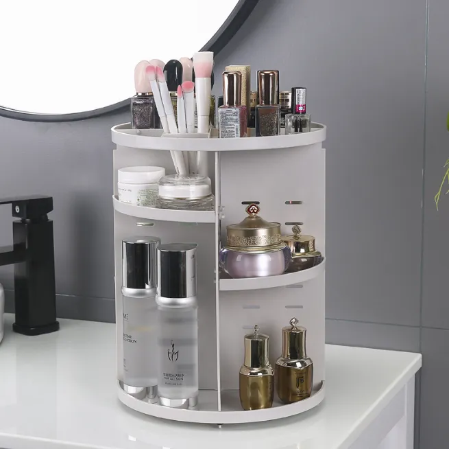 360 Degree Rotating Acrylic Cosmetic Storage Box Makeup Box