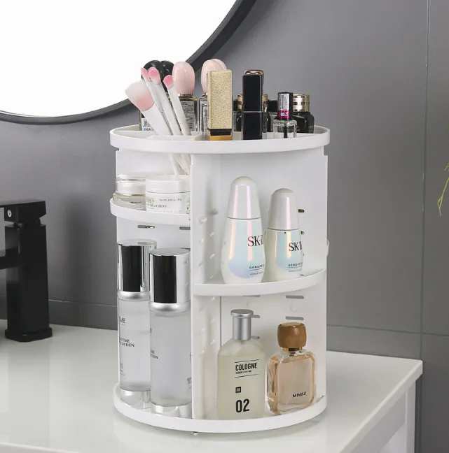 360 Degree Rotating Acrylic Cosmetic Storage Box Makeup Box