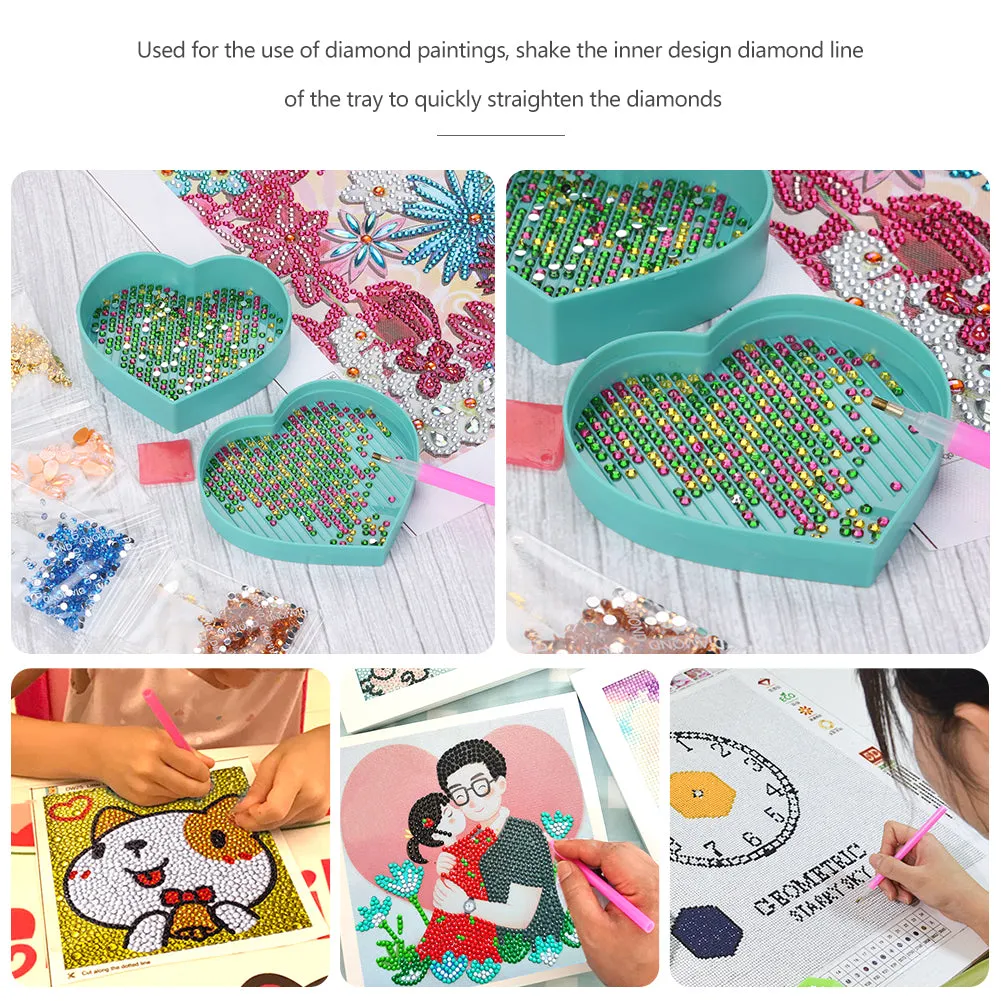 3pcs Plastic Diamond Painting Beading Plates Handwork Rhinestone Drill Tray