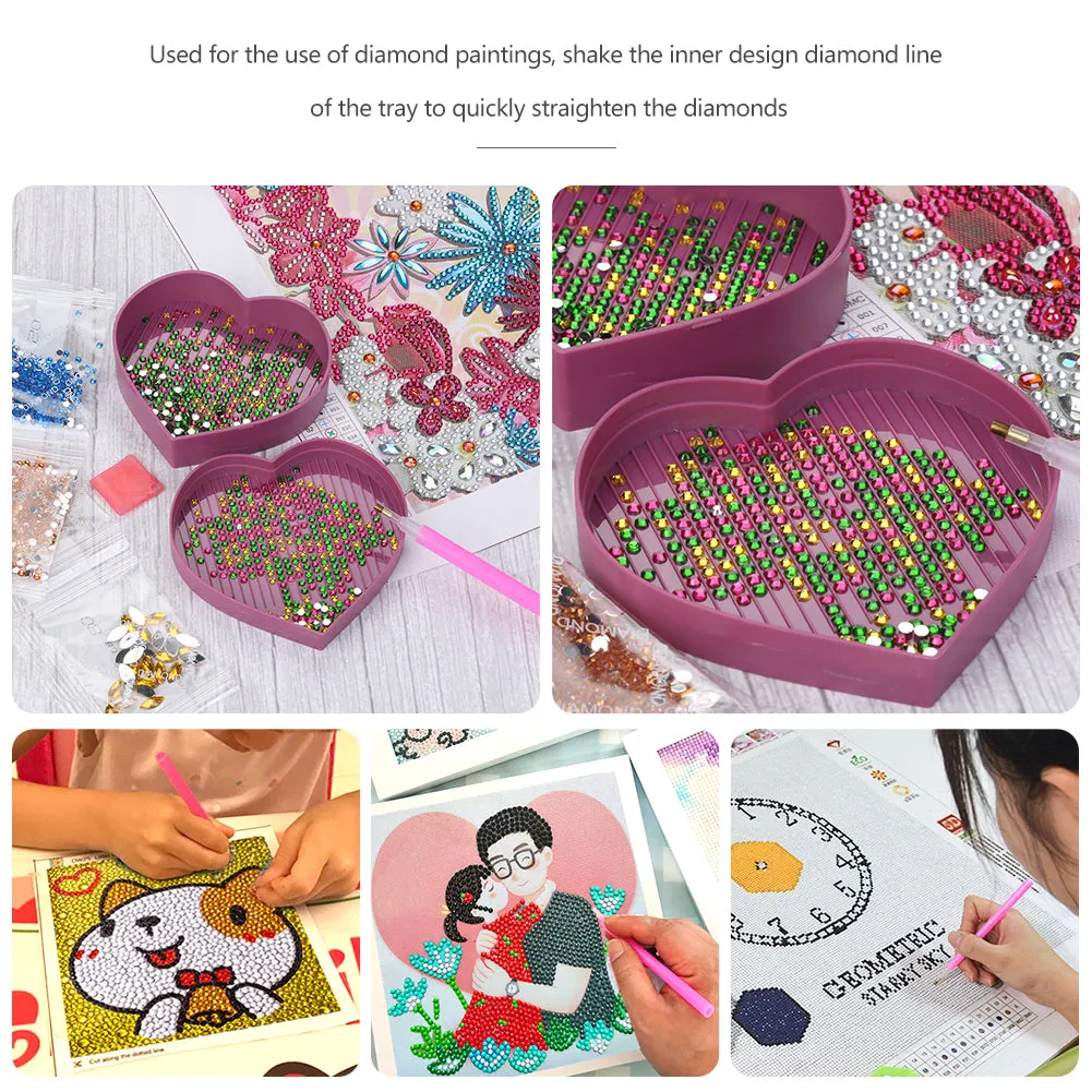 3pcs Plastic Diamond Painting Beading Plates Handwork Rhinestone Drill Tray