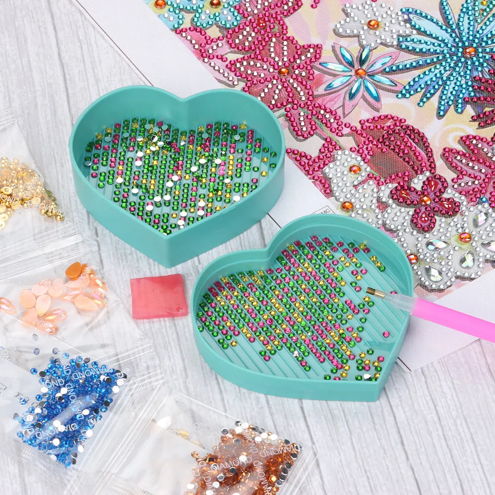 3pcs Plastic Diamond Painting Beading Plates Handwork Rhinestone Drill Tray