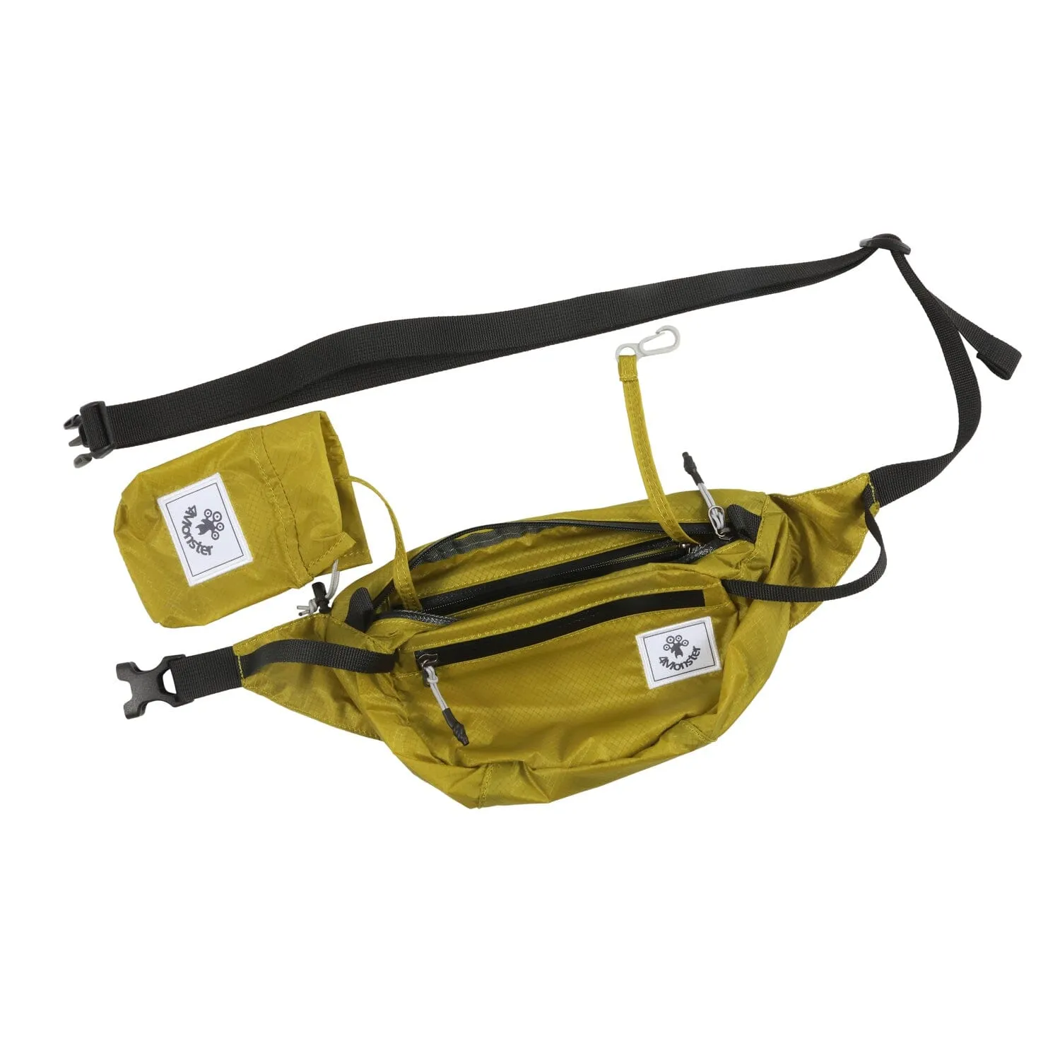 4Monster Hiking Waist Packs Portable with Multi-Pockets Adjustable Belts- Plain Color