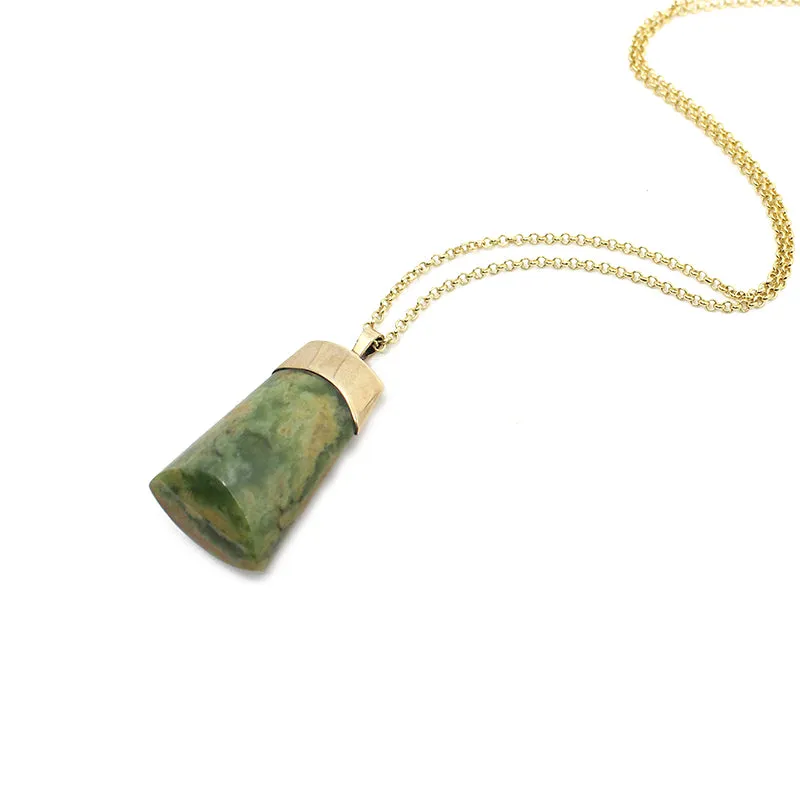 9ct Gold Capped Toki Pounamu Pendant | by Alex Sands