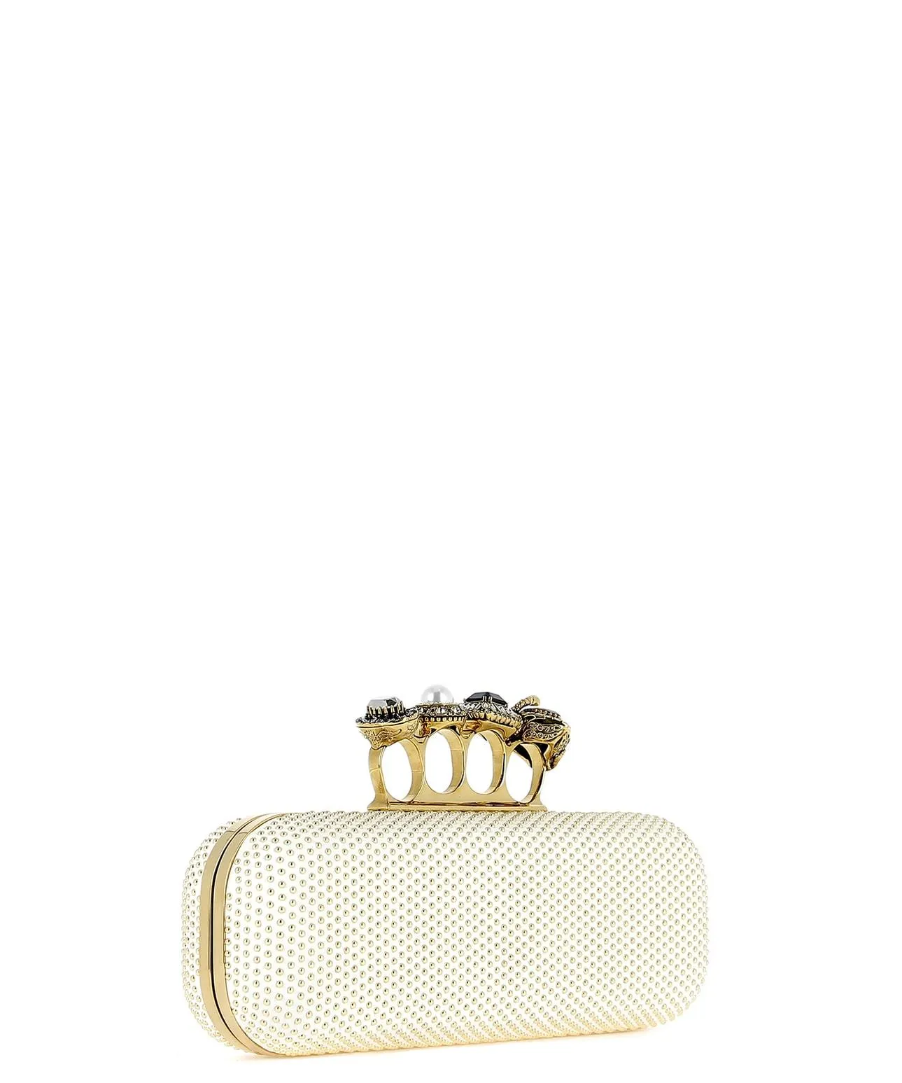 Alexander McQueen Four Ring Studded Clutch Bag