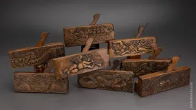 Amazing Set of Eight Carved Moulding Planes * EXCELSIOR 59500