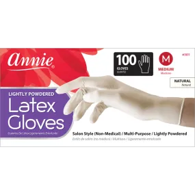 Annie Lightly Powdered Latex Gloves 100/box Medium #3811