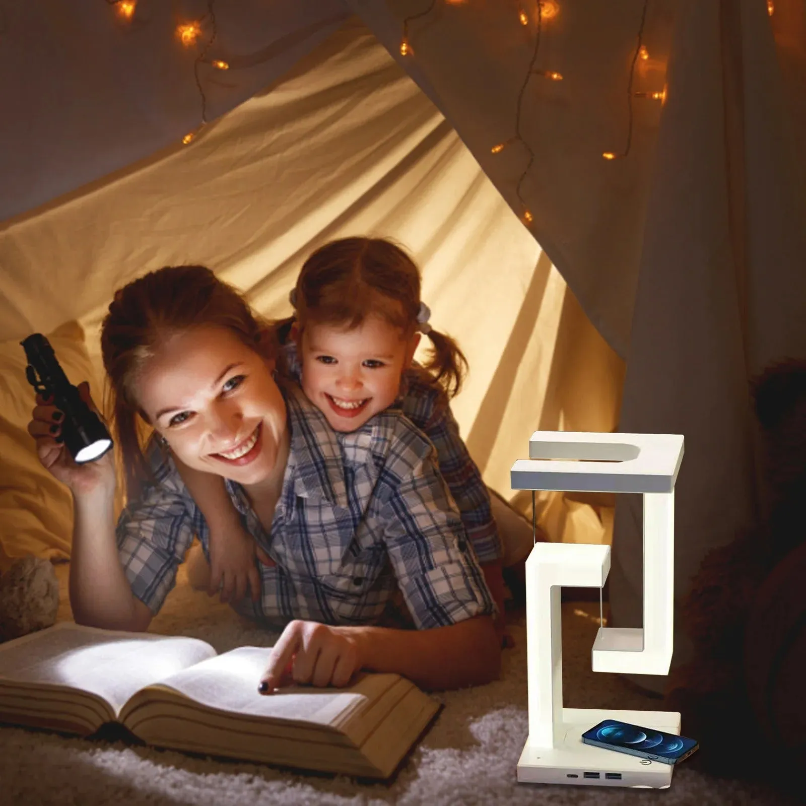 Anti-Gravity Night Light - LED Table Lamp for Bedroom Bedside Decor