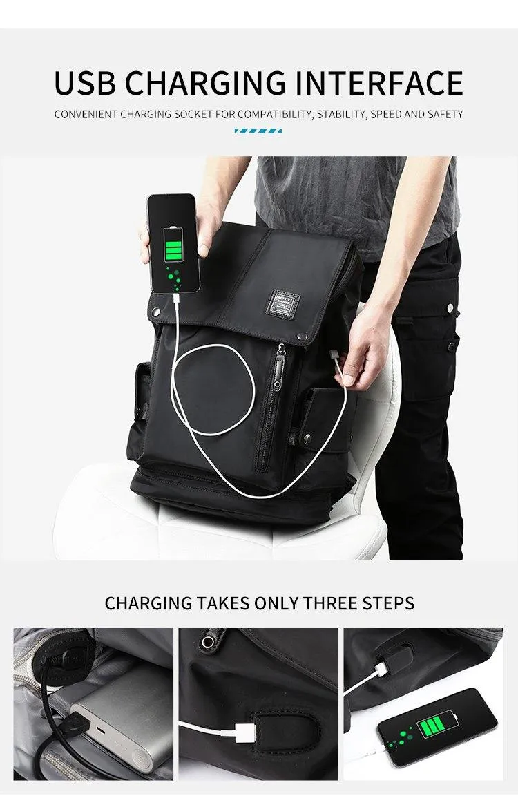 Anti-Theft Backpack With USB Charging Port