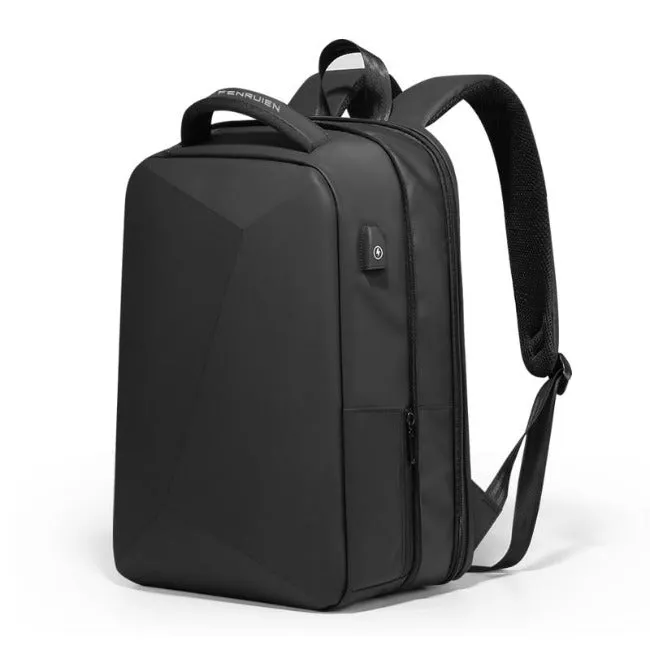 Anti Theft Hard Shell Geometric Design Backpack