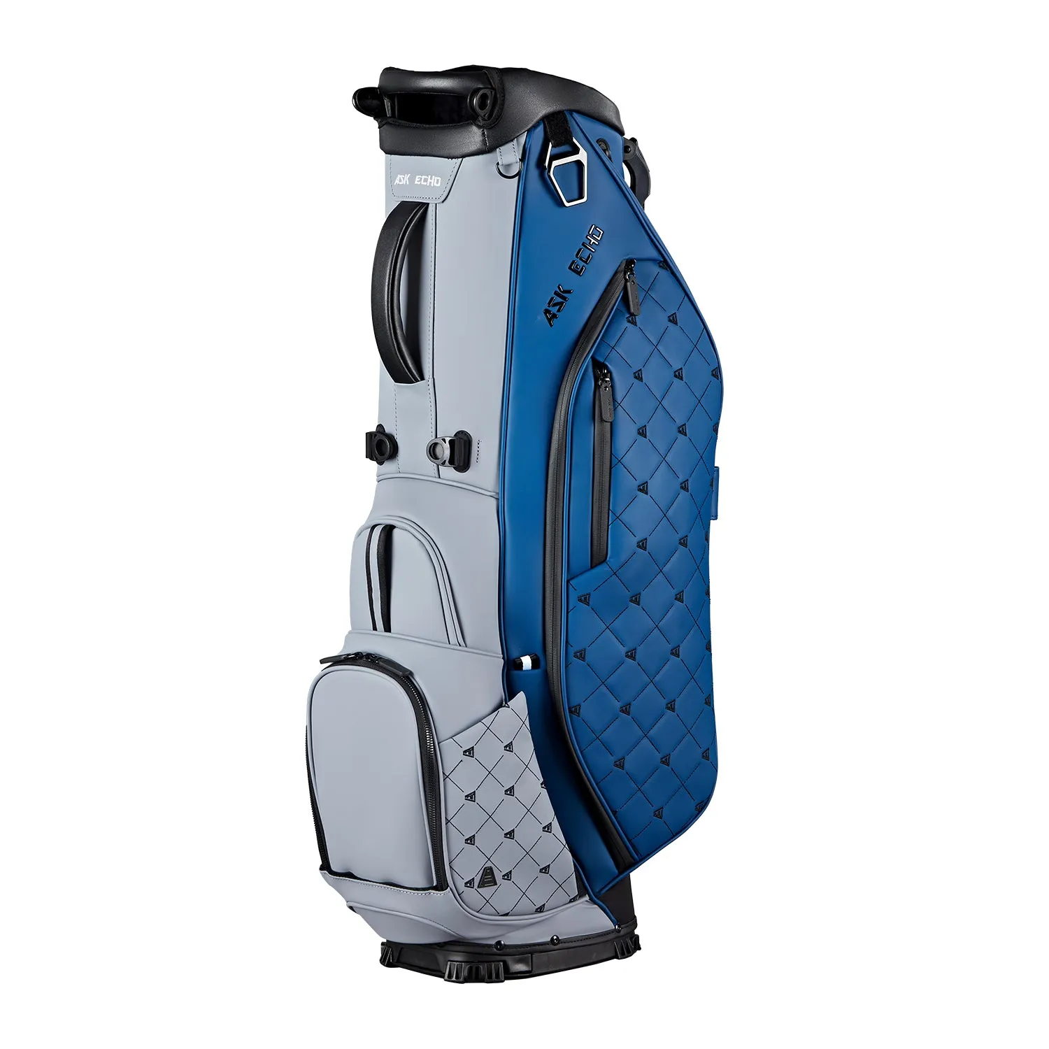 Ask Echo Golf Prestige-5 Way Compact Leather Stand Bag / Navy