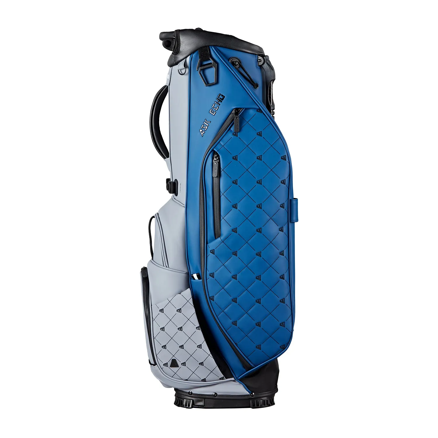 Ask Echo Golf Prestige-5 Way Compact Leather Stand Bag / Navy