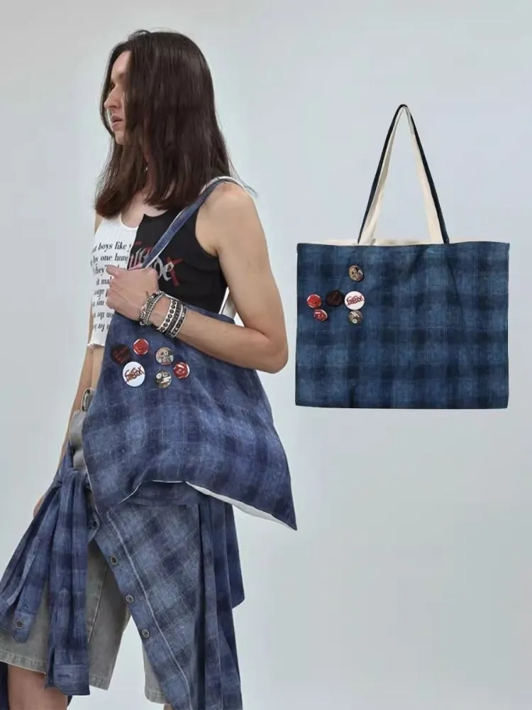 Badge Patchwork Color Clash Eco Bag【s0000006690】