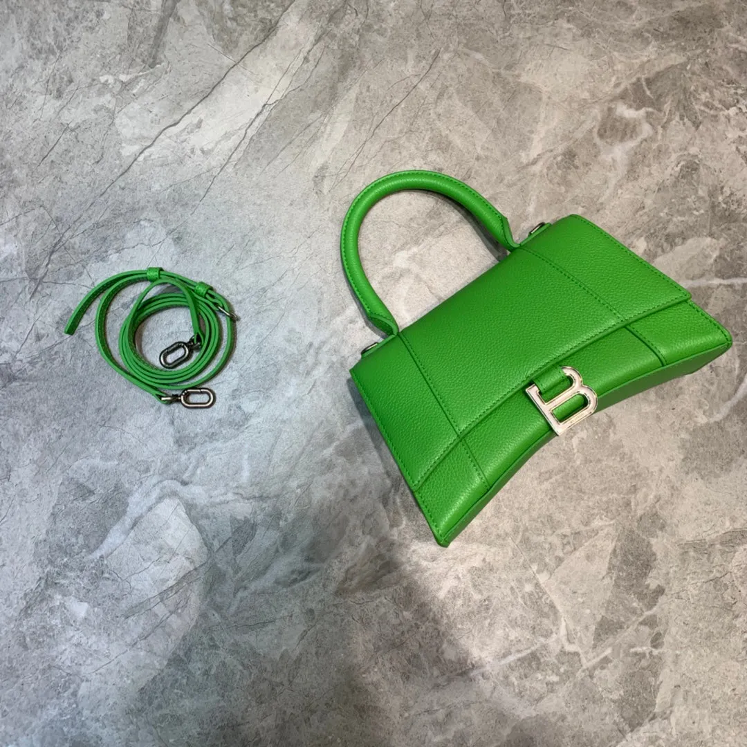 Balen Hourglass Small Handbag In Green, For Women,  Bags 9in/23cm