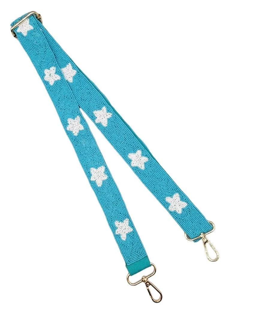 BAS001 Game Day Beaded Star Guitar Strap