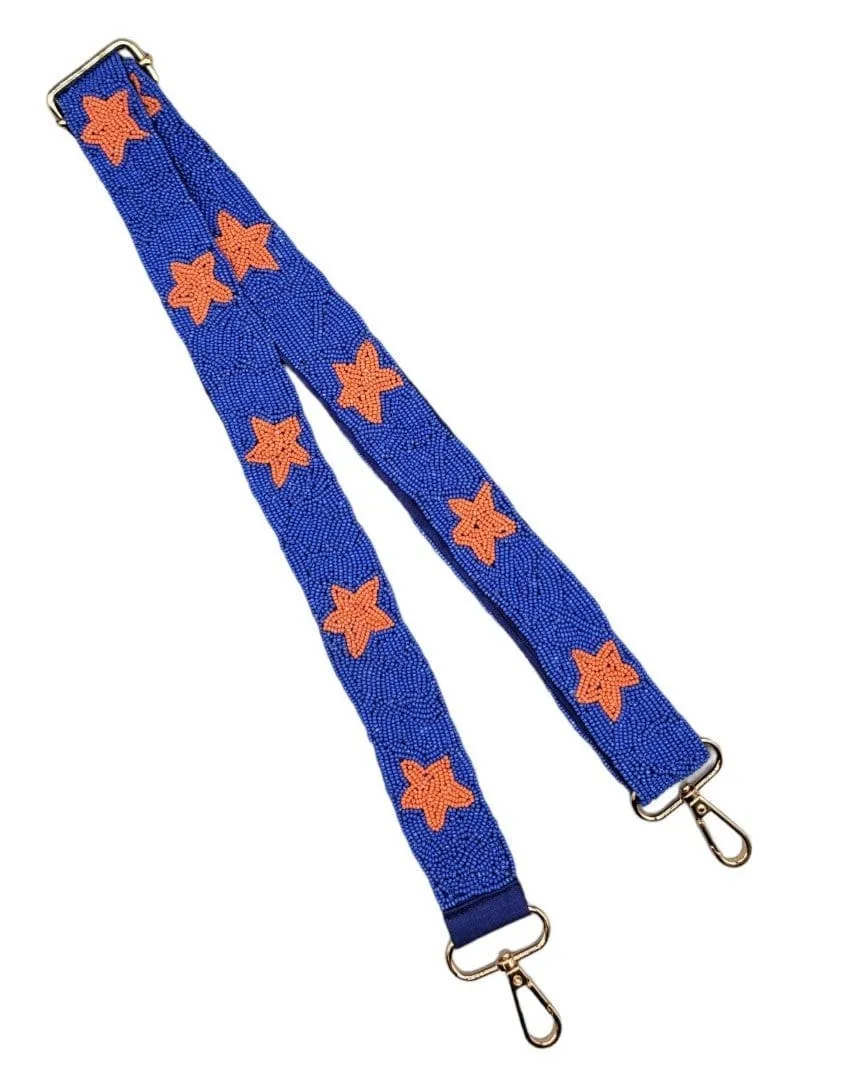 BAS001 Game Day Beaded Star Guitar Strap