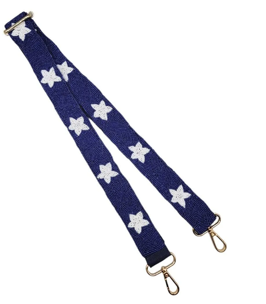 BAS001 Game Day Beaded Star Guitar Strap