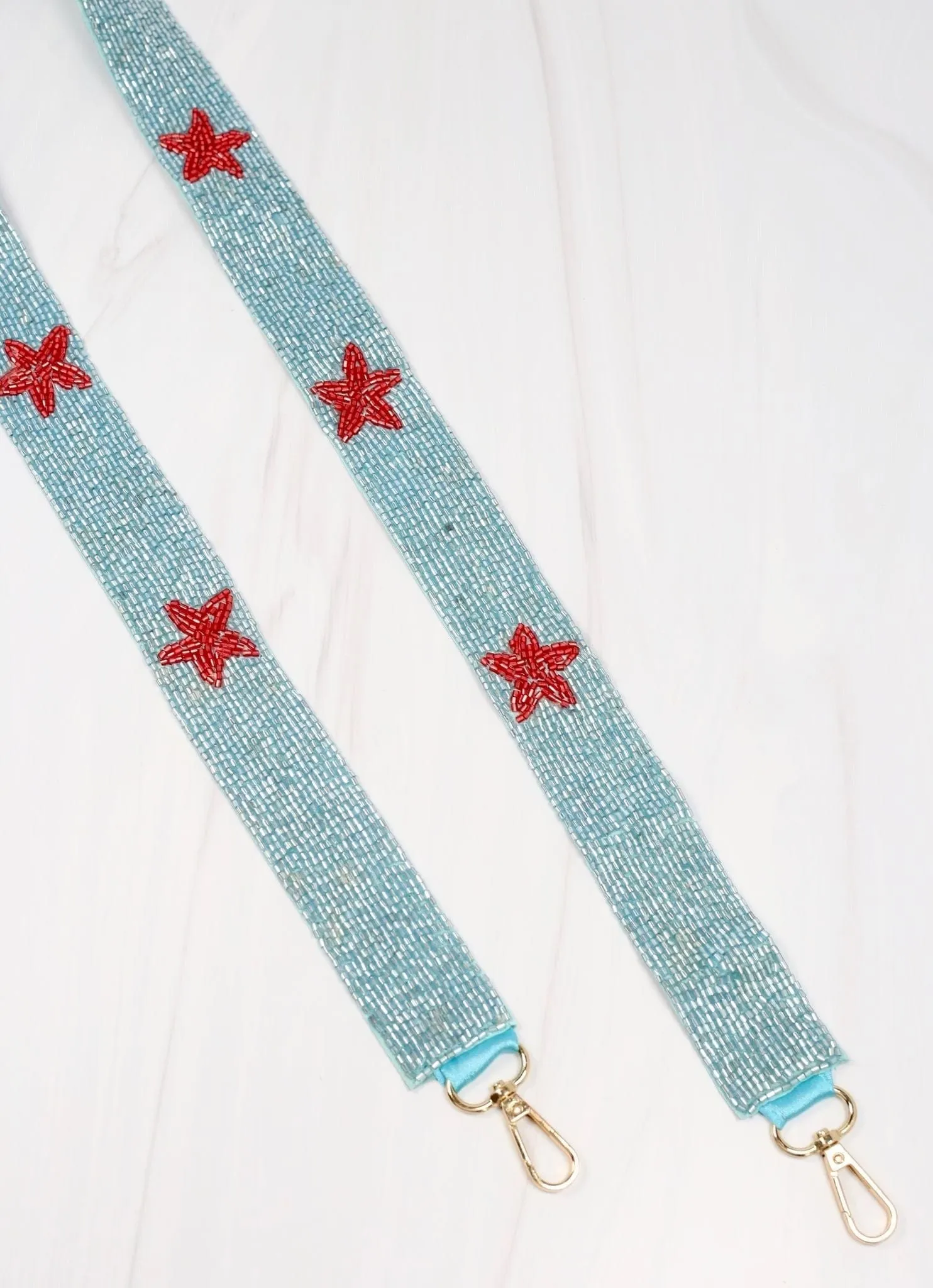 BAS001 Game Day Beaded Star Guitar Strap