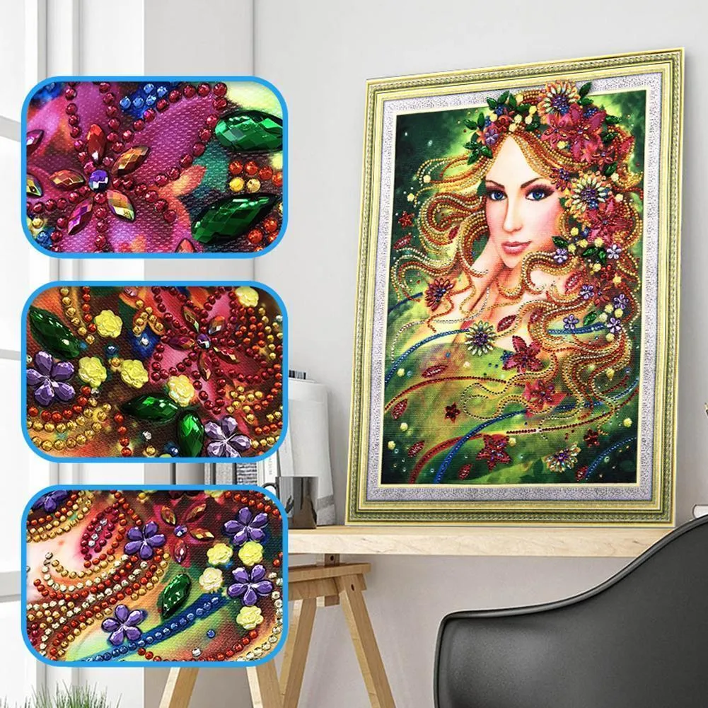 Beauty 5D DIY Special-shaped Diamond Painting