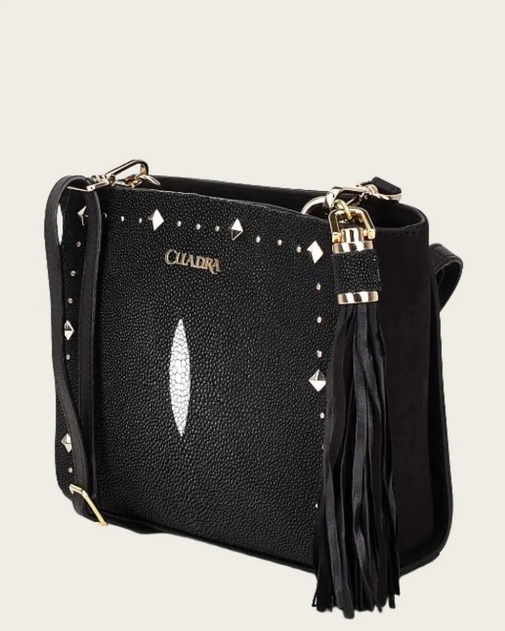 Black crossbody handbag