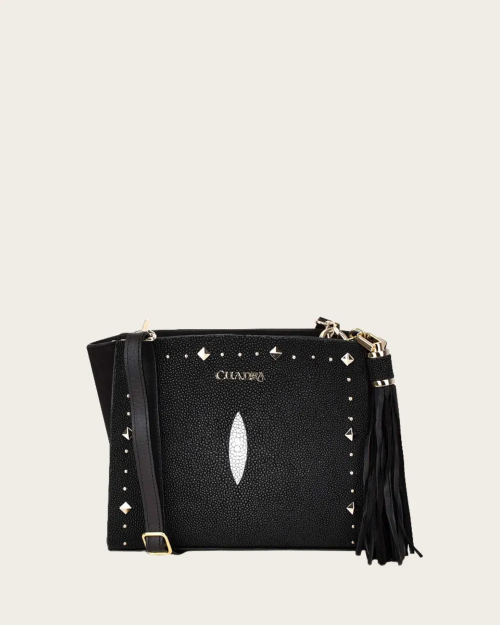 Black crossbody handbag