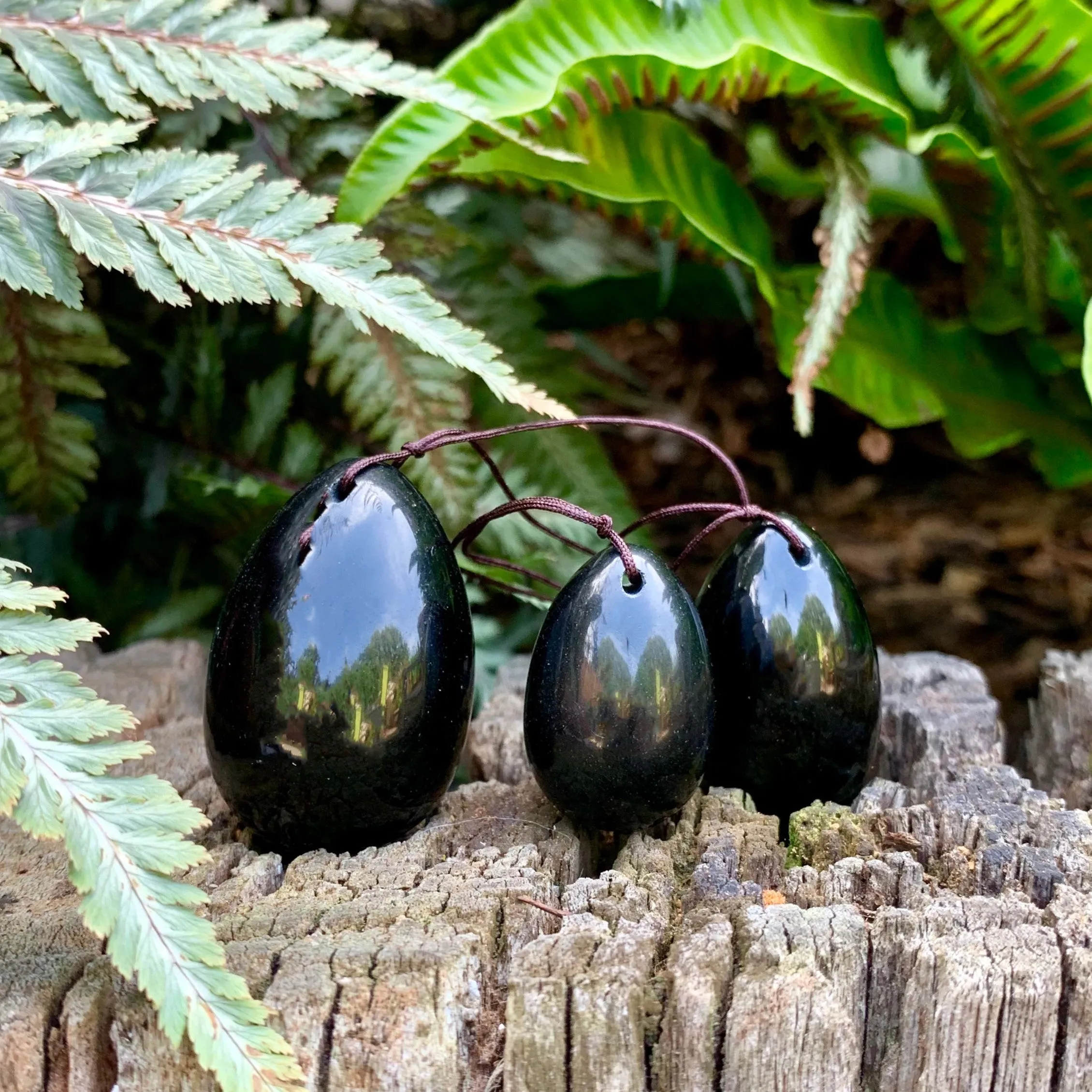 Black Obsidian Yoni eggs - Kegal Eggs