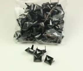 Black Oxide Steel Pyramid Studs - Bag of 100