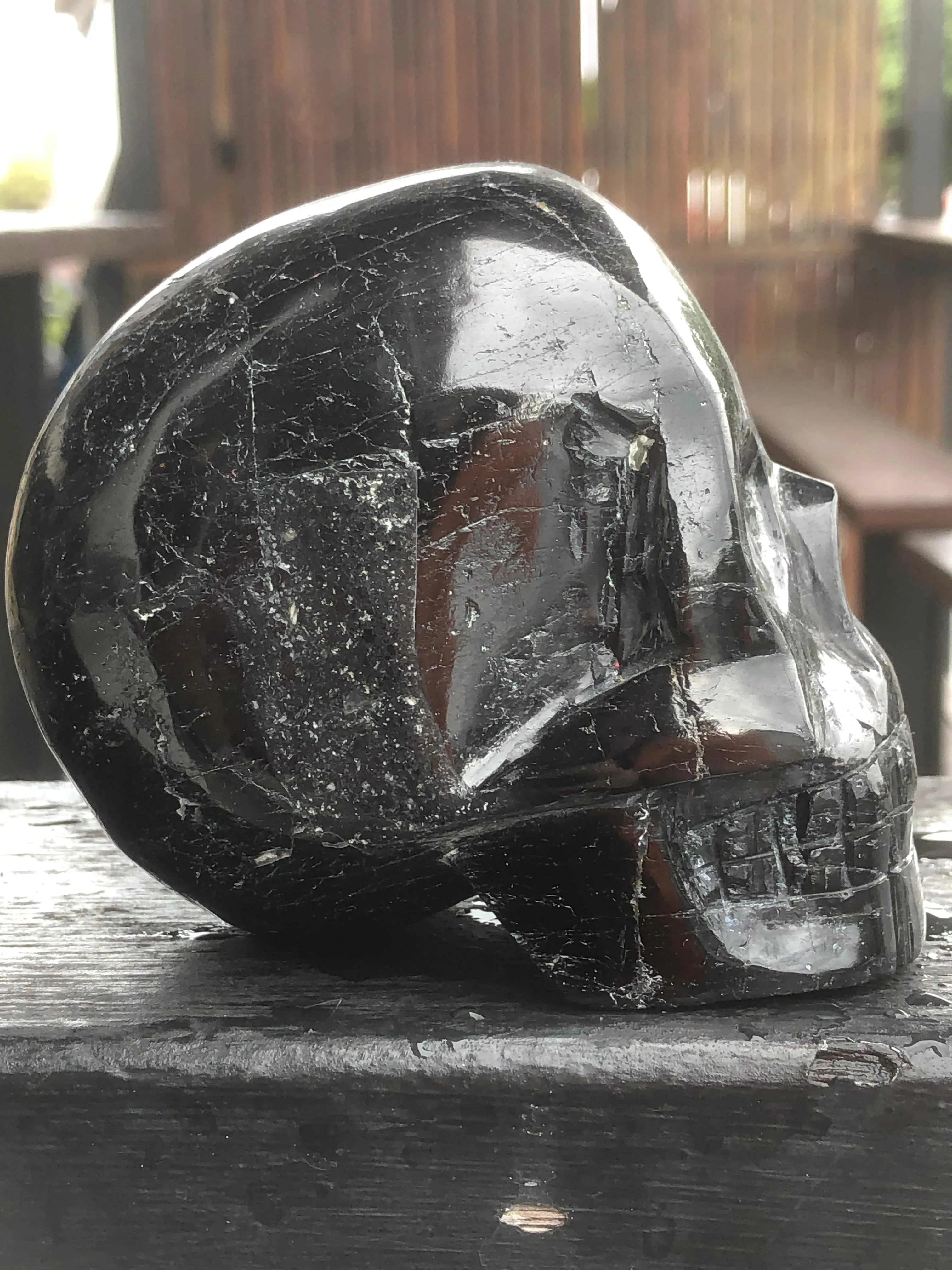 Black Tourmaline Skull [1k1237]