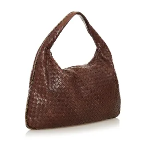 Bottega Veneta Intrecciato Leather Hobo Bag (SHG-34365)