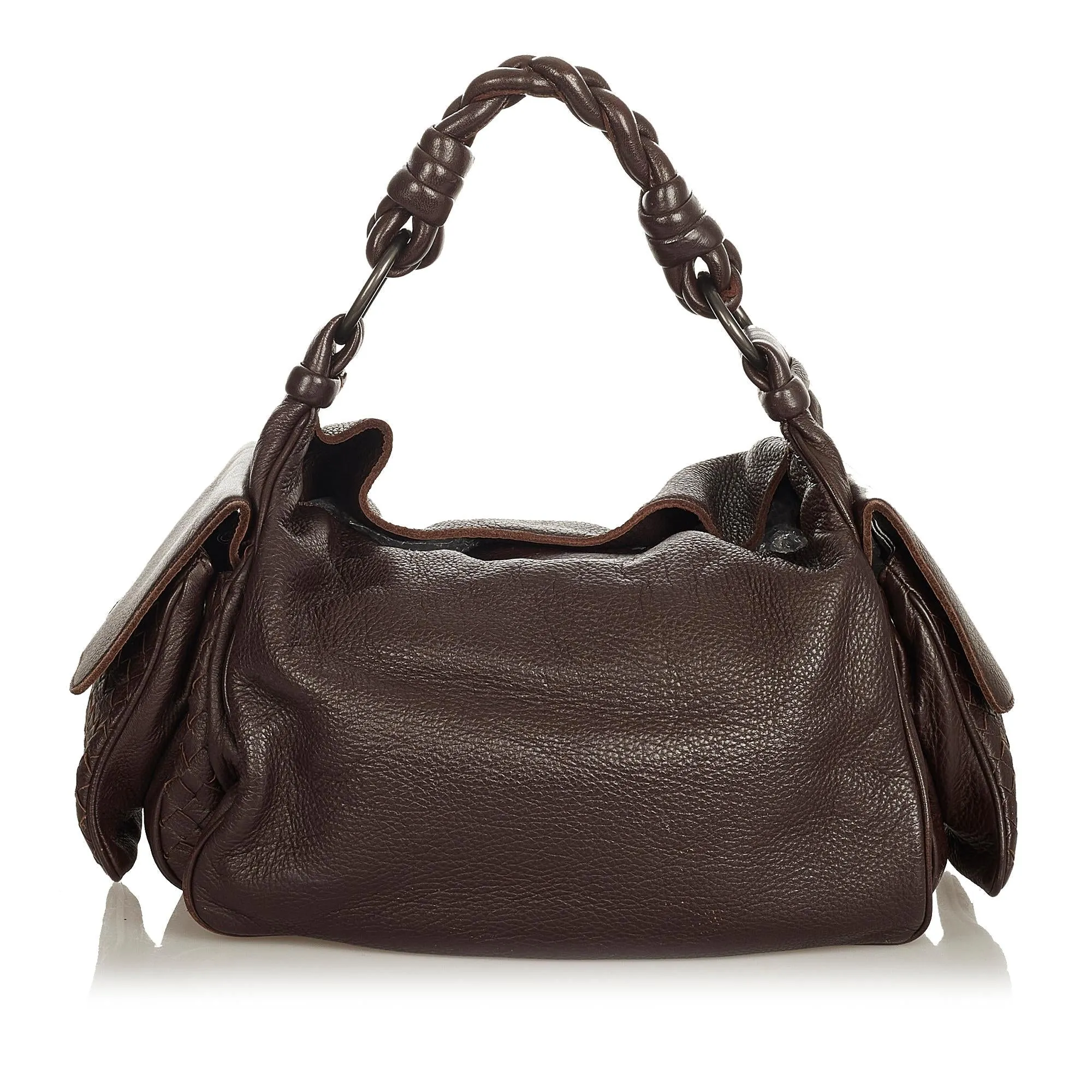 Bottega Veneta Intrecciato Leather Shoulder Bag (SHG-25775)