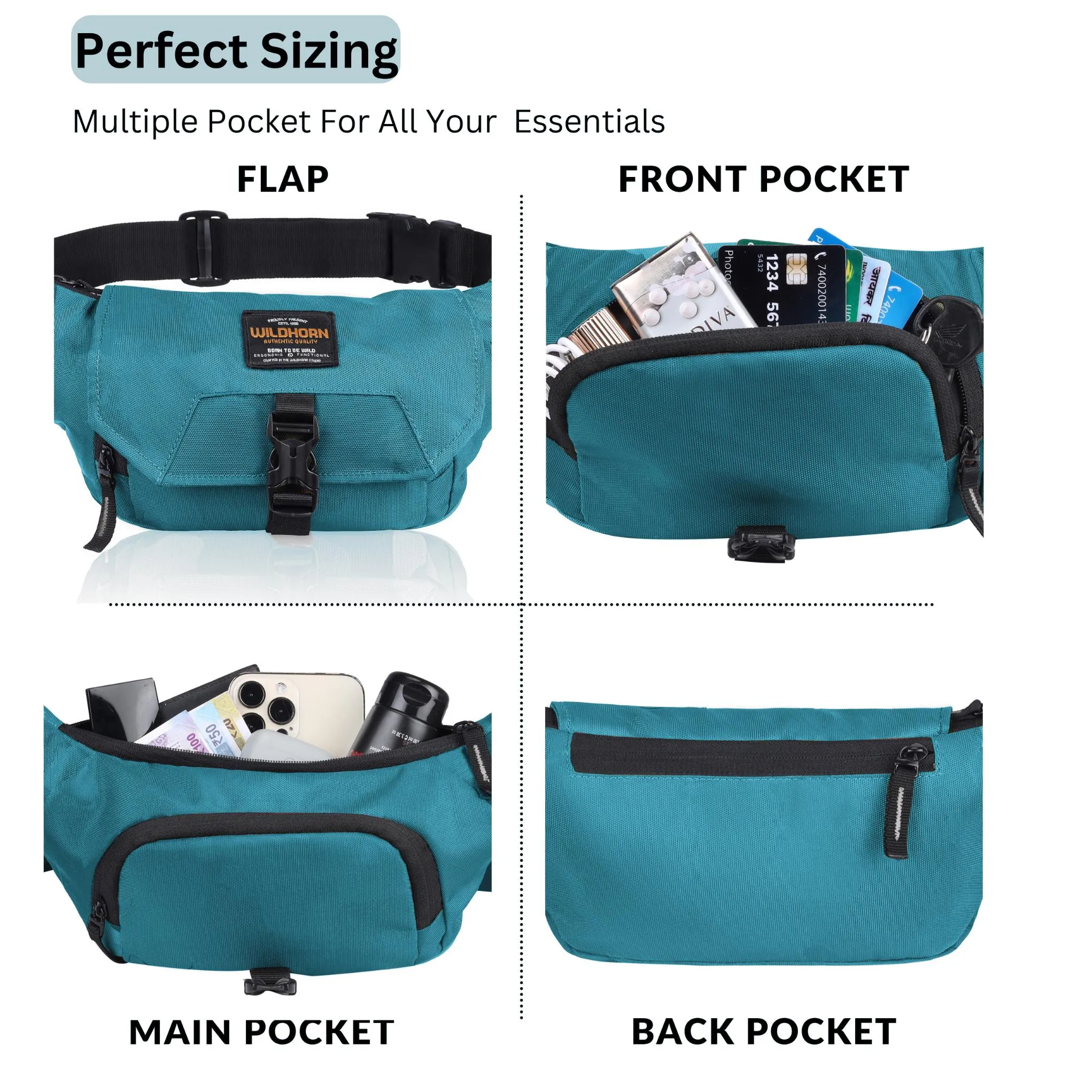 BRAMPTON Waist Bag for Men Women