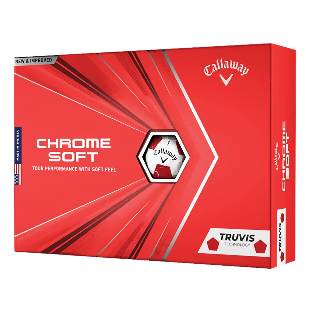 Callaway Chrome Soft Truvis Red Golf Balls - Dozen