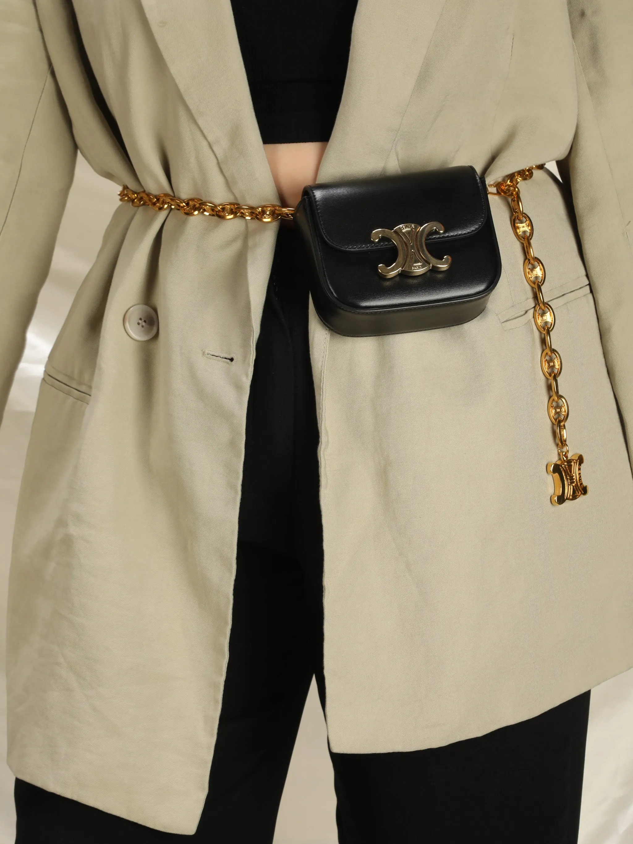 Celine Mini Triomphe with Extremely Rare Celine Triomphe Belt