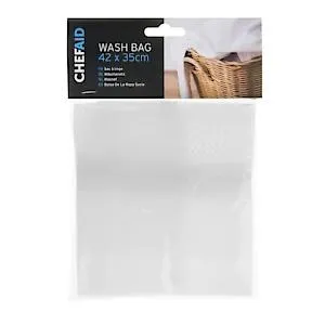 Chef Aid Wash Bag Large 35X42Cm, Cotton, White, 43Cm By 35 Cm