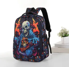 Colour Skulls All Over Print Large Unisex Backpack