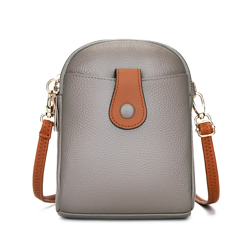 Cowhide Leather Shoulder Diagonal Bag