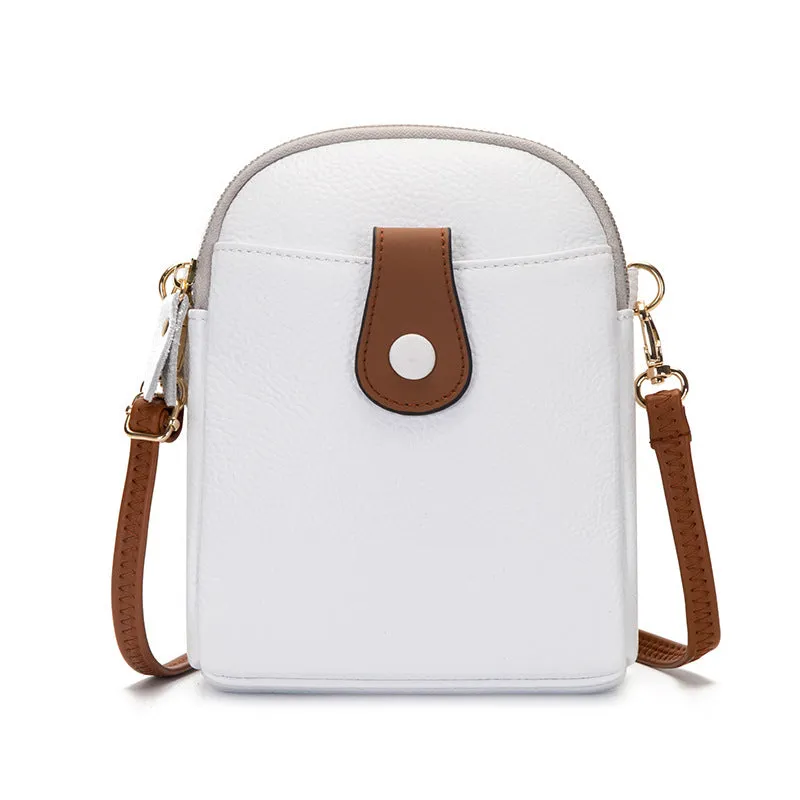 Cowhide Leather Shoulder Diagonal Bag