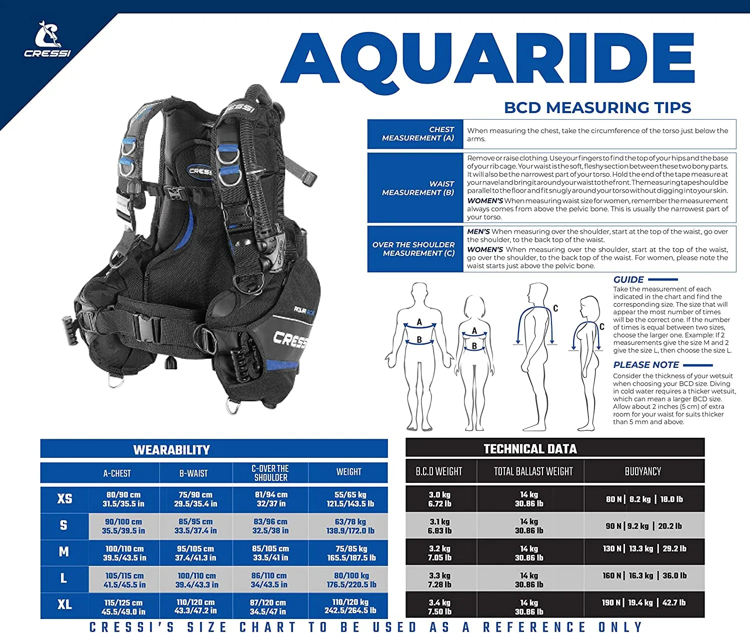 Cressi Aquaride BCD Blue