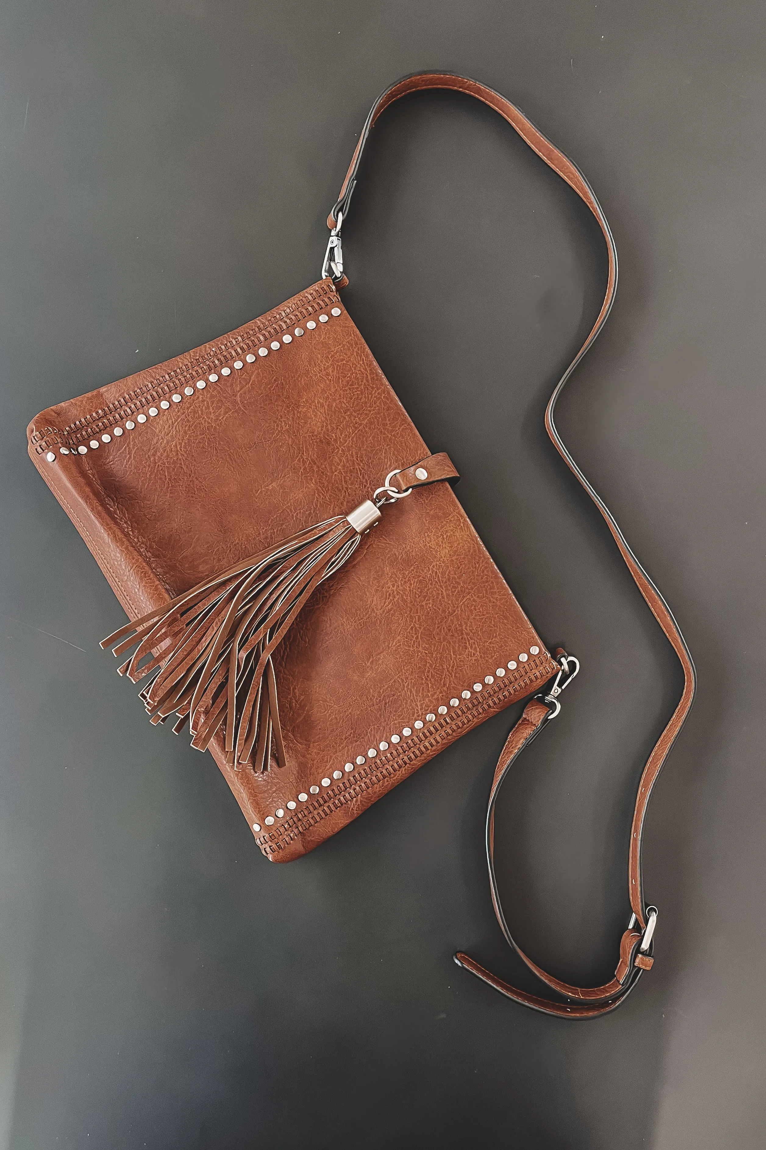 DEAL Oh So Chic Vegan Leather Crossbody Bag