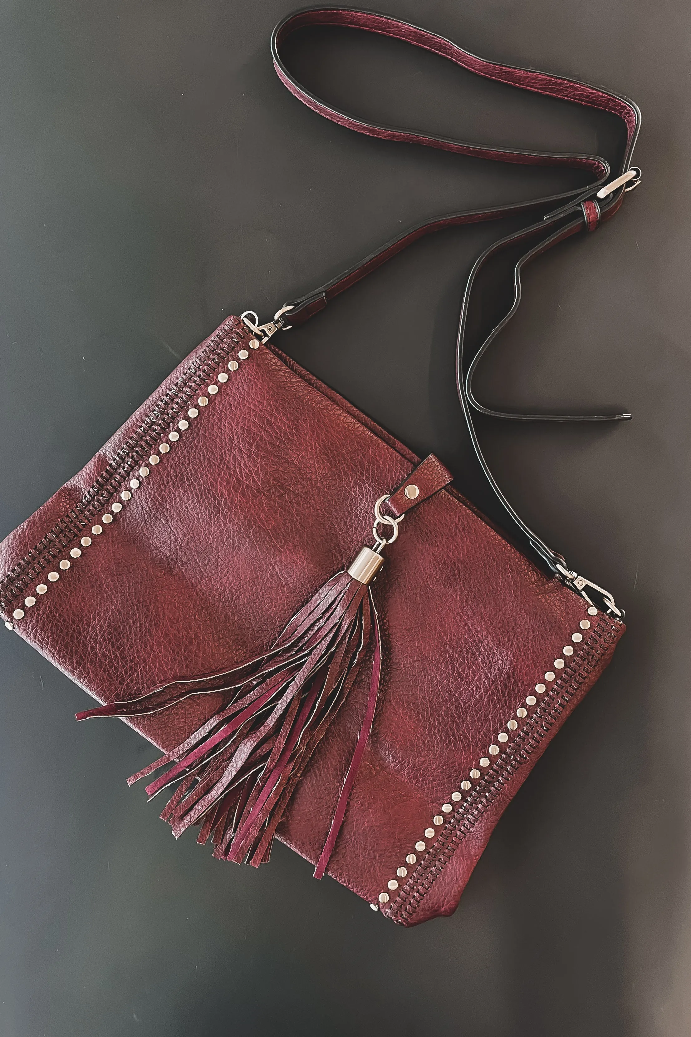 DEAL Oh So Chic Vegan Leather Crossbody Bag