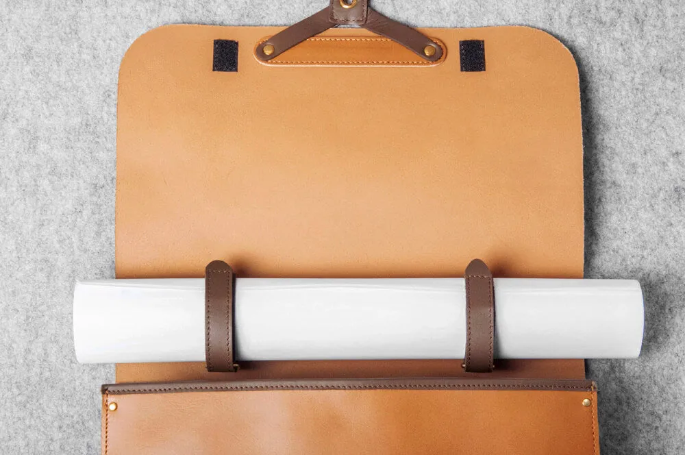 DESIGNER MESSENGER MINIMAL - toffee