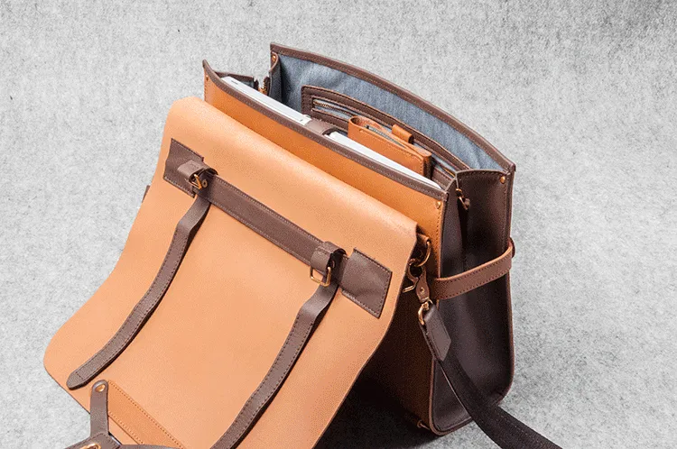 DESIGNER MESSENGER MINIMAL - toffee