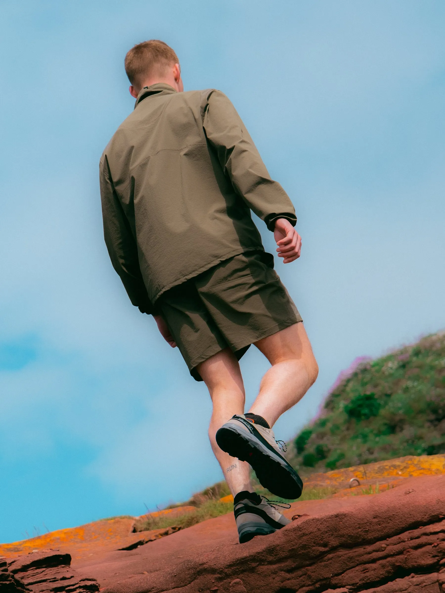 Edra Active Shorts In Olive CORDURA® Stretch Ripstop