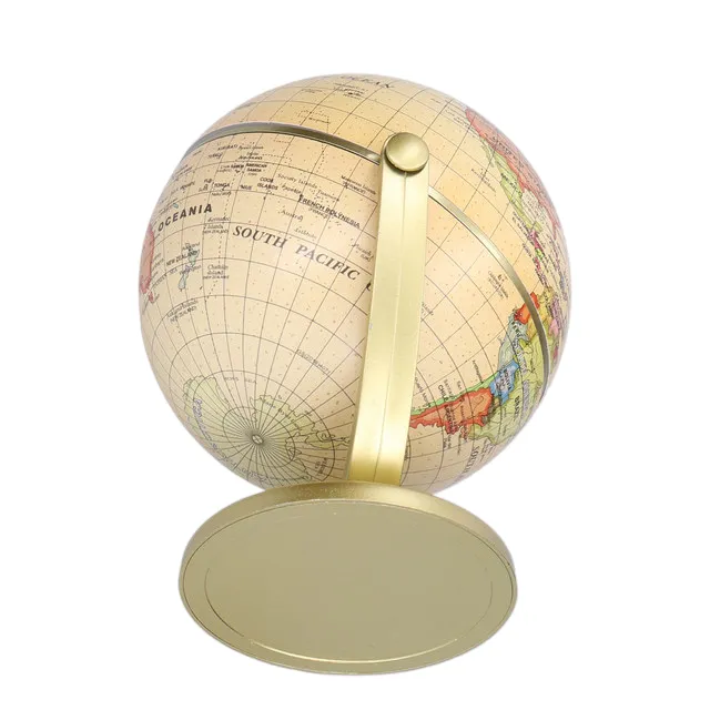 Educational Mini World Globe - Desktop Rotating Earth Geography Globe for Kids and Office | English Edition Teaching Tool